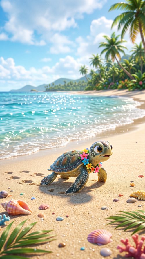 Baby_turtle_exploring_tropical