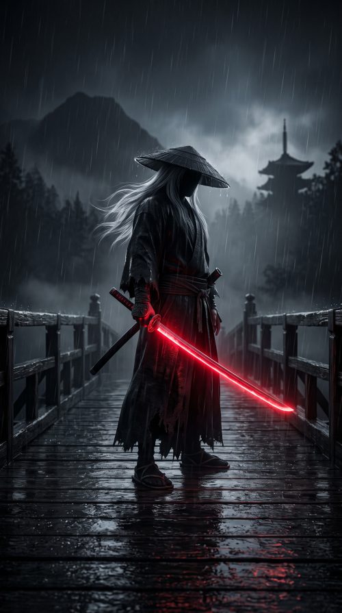 Shadow_samurai_on_wooden_bridge