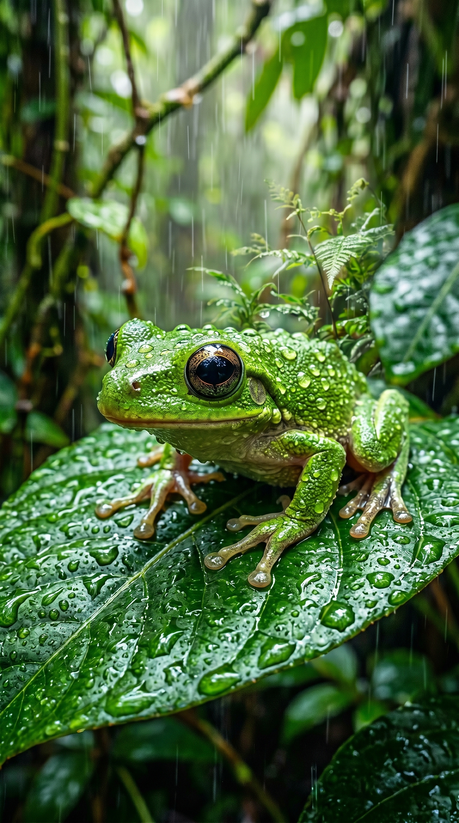 Cute Rainy Frog Macro