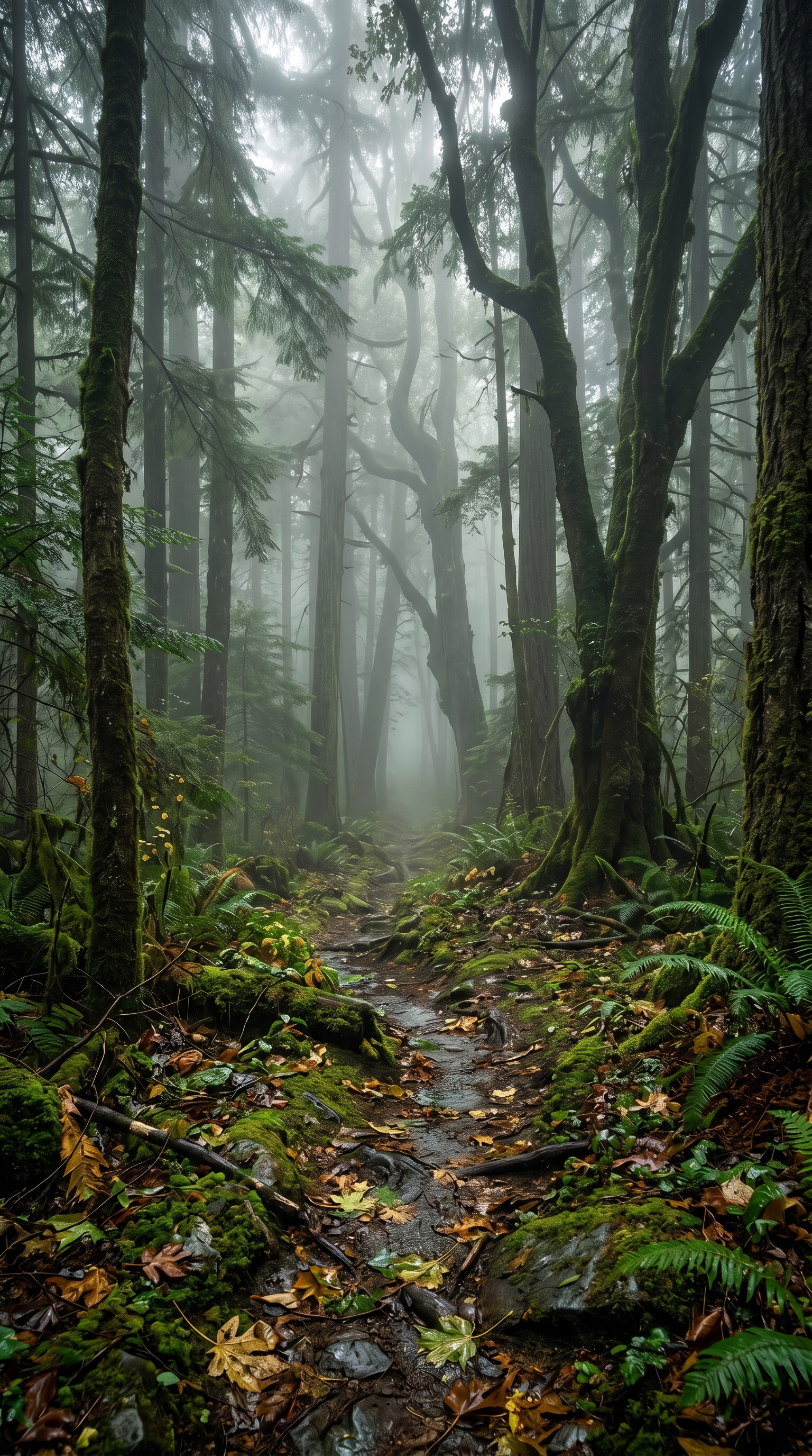 Foggy Forest Path