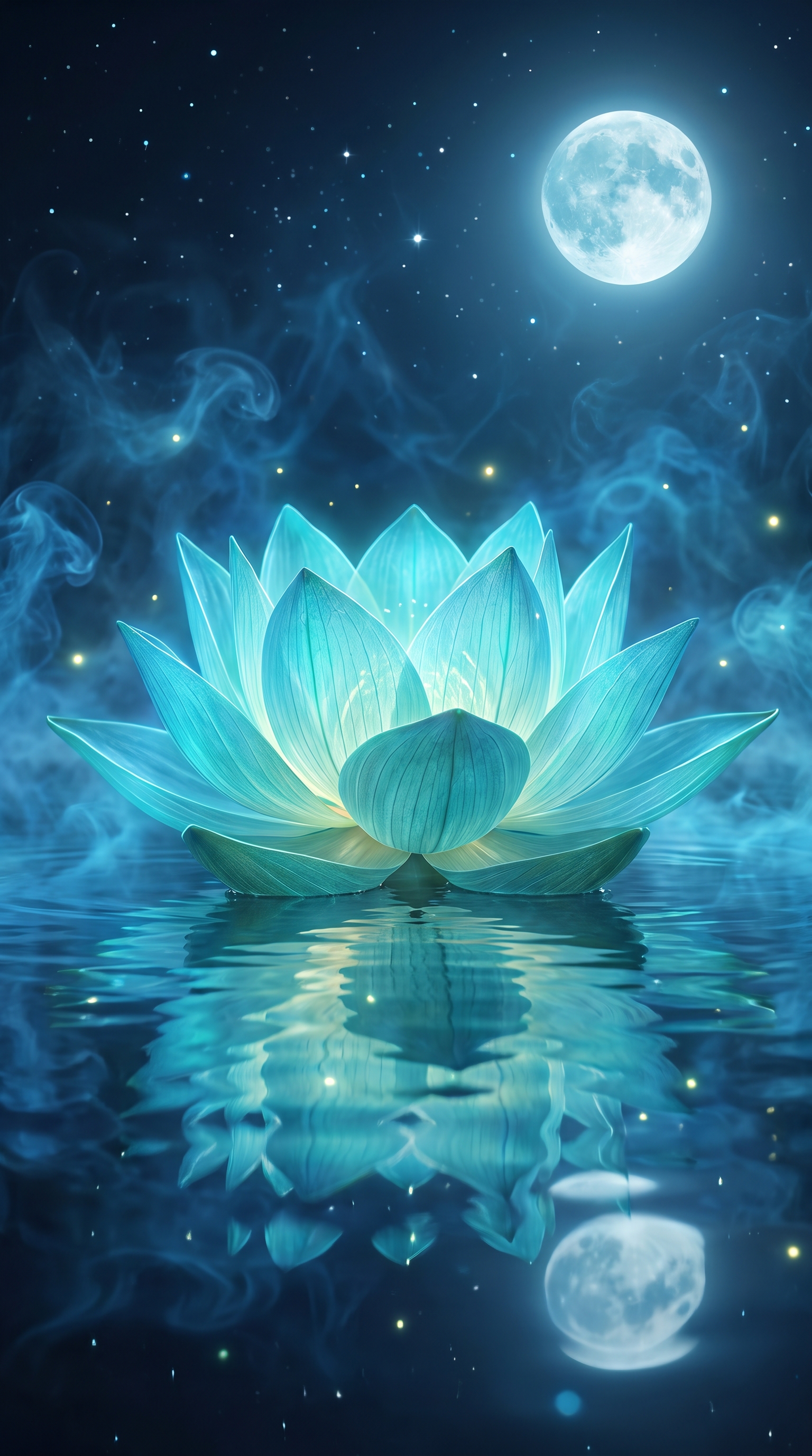 Turquoise_lotus_flower_floating