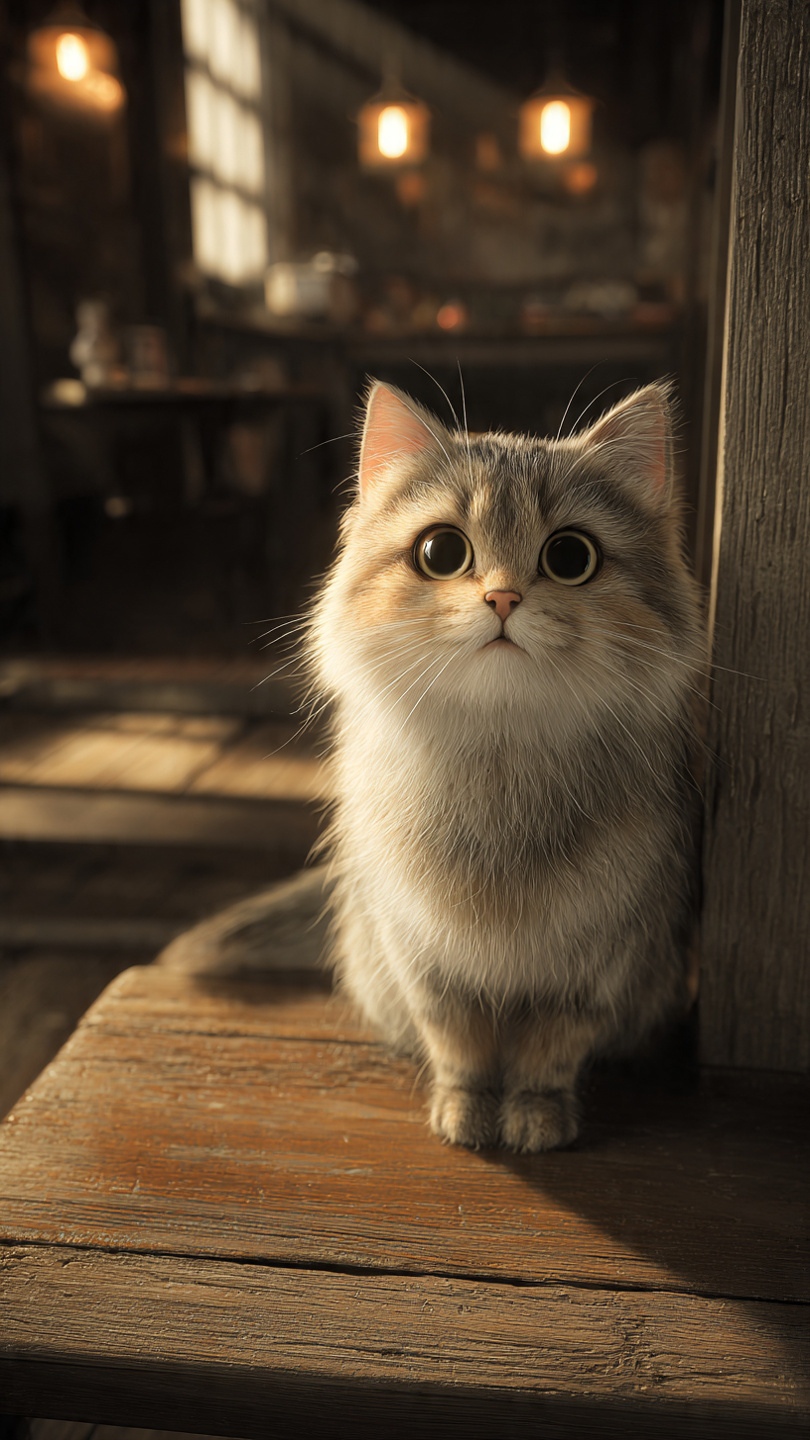 cat in the table